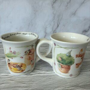 Vintage Hallmark Marjolein Bastin Savor Today Birds Gardening Coffee/Tea Mug